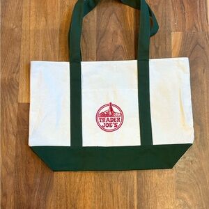 White and Green Tote Bag